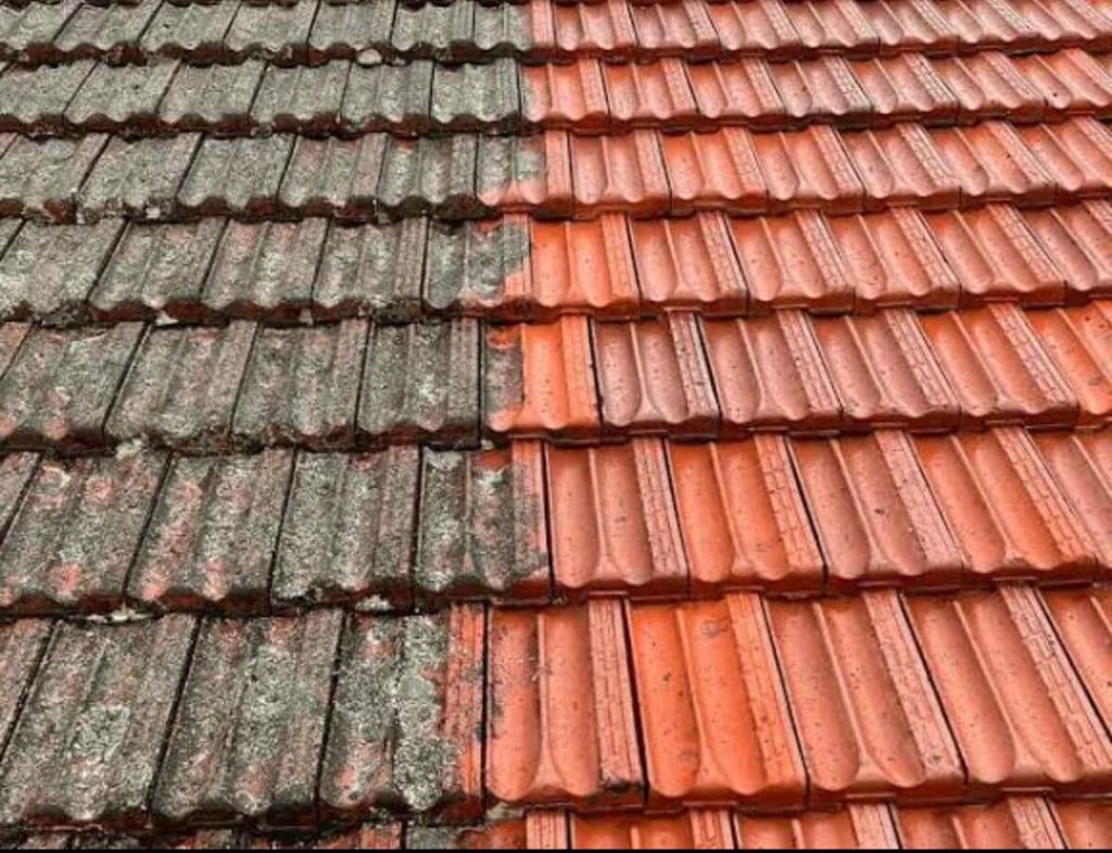 cleaning a roof