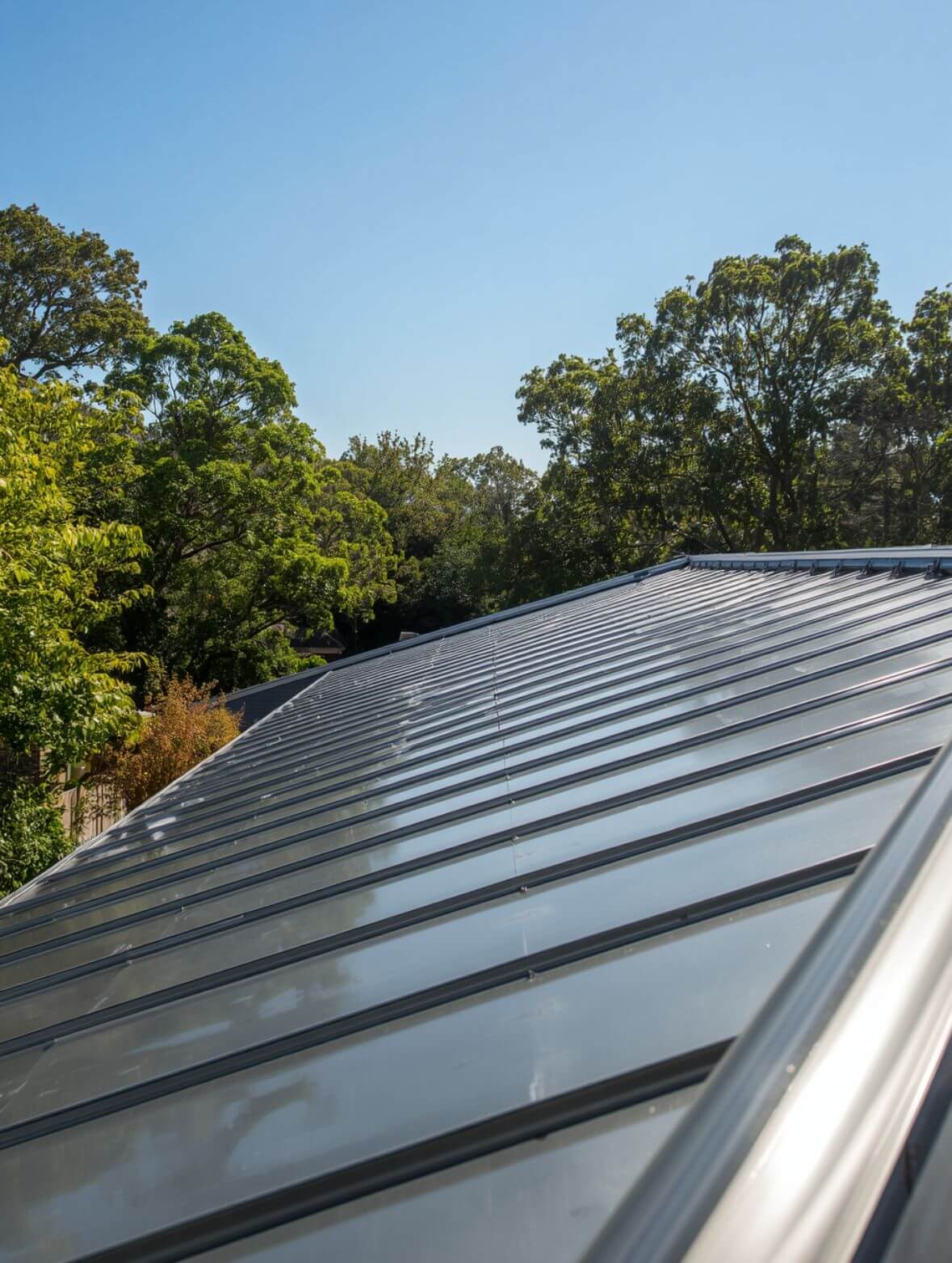 metal roof on residential house