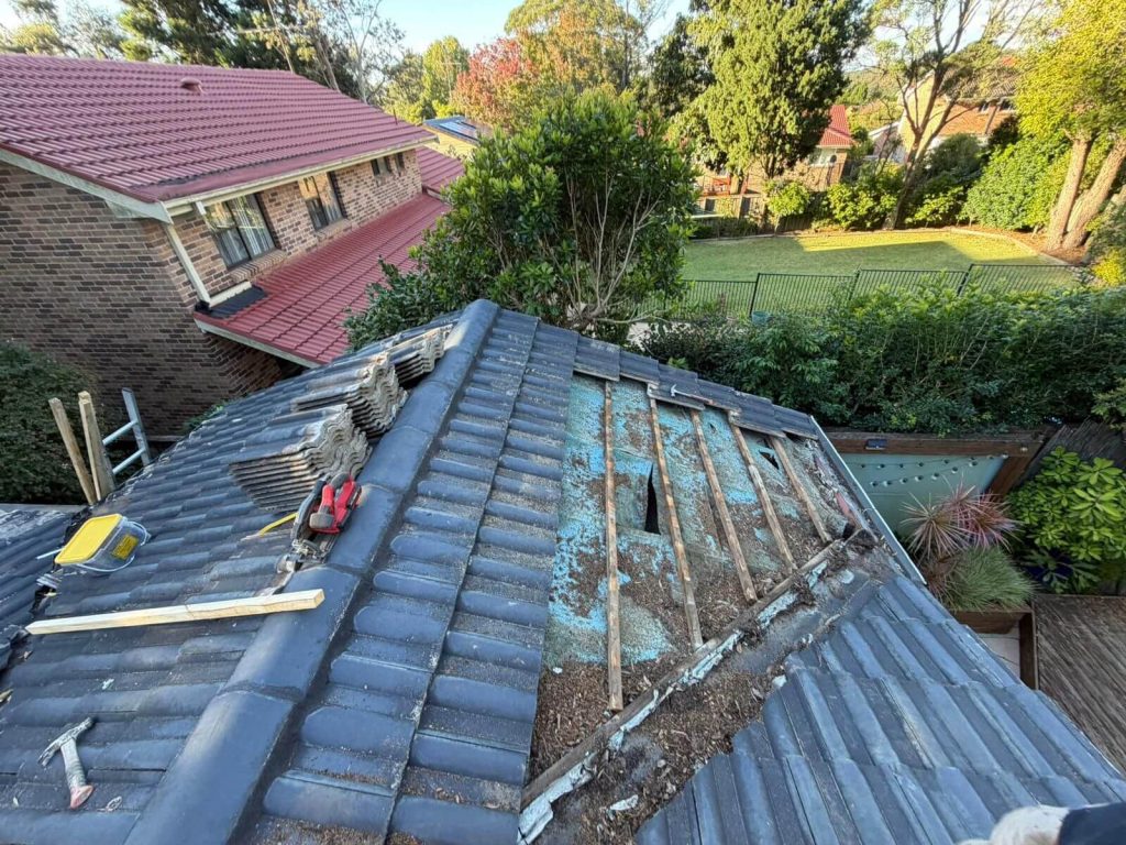 roof tiles on house